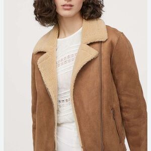 H&M Tan Shearling Jacket